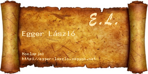 Egger László névjegykártya