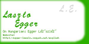 laszlo egger business card